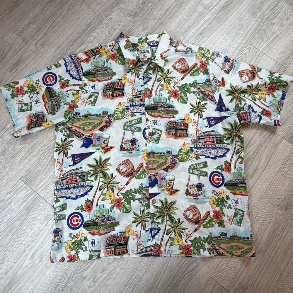 Chicago Cubs x Reyn Spooner Hawaiian Shirt Men's 3XL  MLB All Over Print Wrigley
